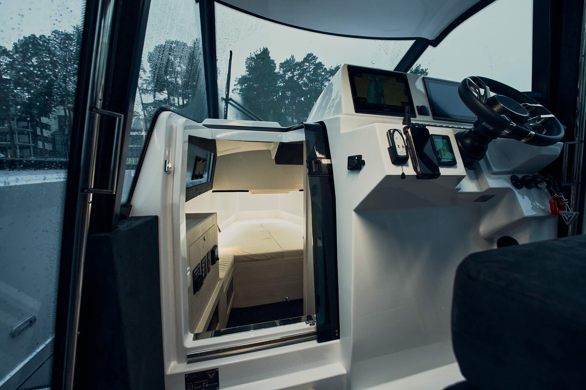 Helm and below-deck access